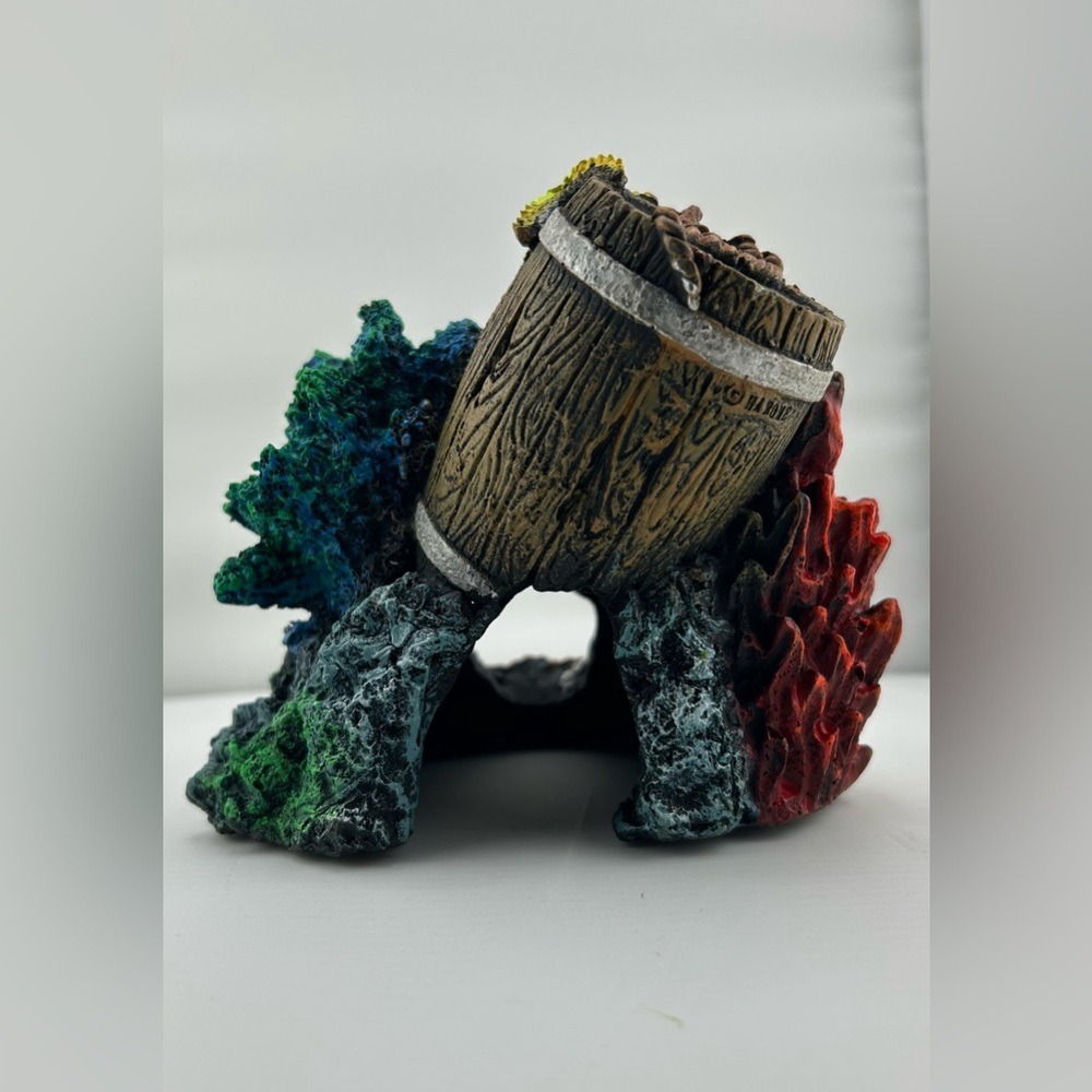 🌊 GloFish XL Barrels Aquarium Ornament – Driftwood Style - Picture 3 of 5